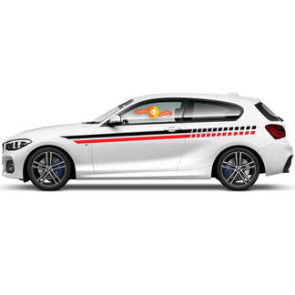 2x Vinyl Decals Grafische Stickers zijkant BMW 1 serie 2015 deurtekening 2022
