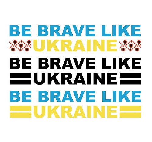 Wees Moedig Zoals Oekraïne Vinyl Decal Set voor Auto's