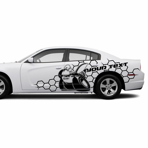 Aangepaste tekst Scat Pack-stijl zijvinylsticker voor Dodge Challenger