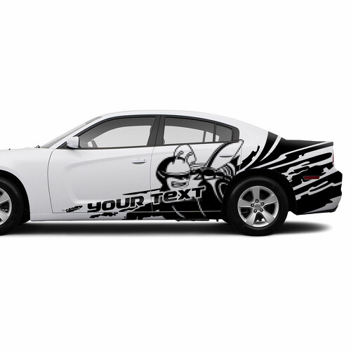Modderspatten & Custom Tekst Zijkant Vinyl Decal Sticker voor Dodge Challenger