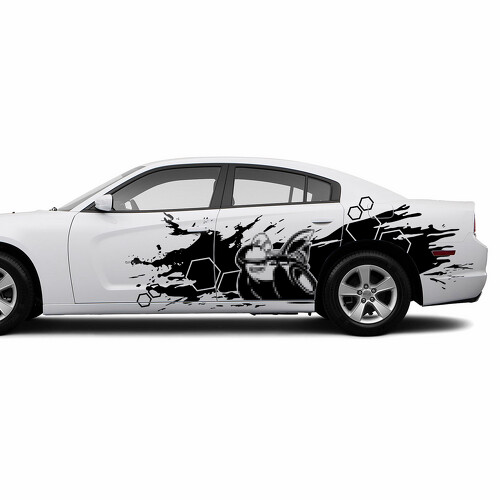 Super Bee in Splash Style Zij Vinyl Decal Sticker voor Dodge Challenger