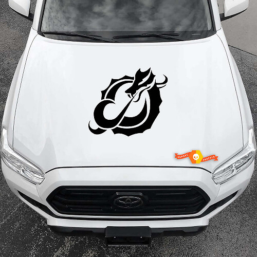 Abstracte Draken Motorkap Vinyl Decal voor Auto's