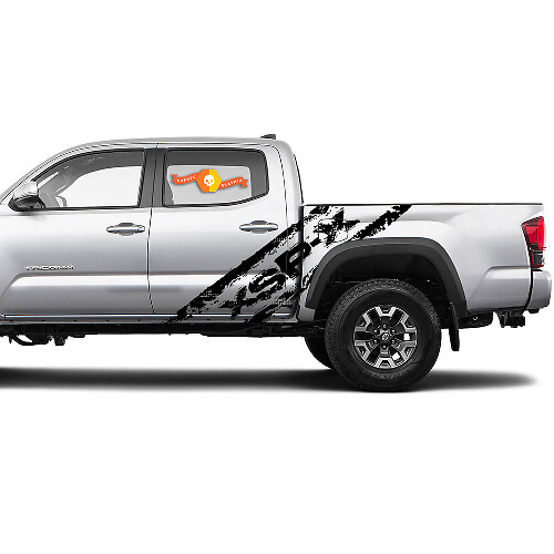 XSP-X Versleten Stijl Zijvinyl Decal Kit voor Toyota Tacoma