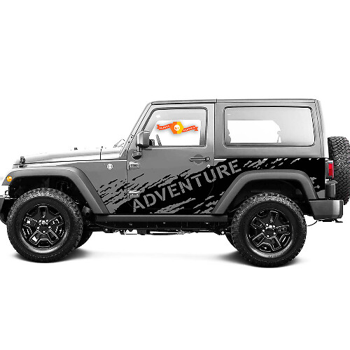 2 Nieuwe JEEP Decal Sticker modderspat AVONTUUR zijdeur graphics Wrangler Deur
