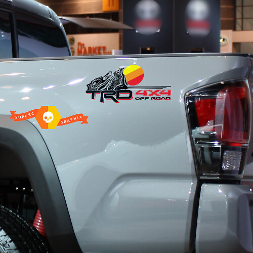 TRD Topografisch Logo Vintage Zijdelingse Vinyl Stickers Decal Voor Toyota Tacoma
