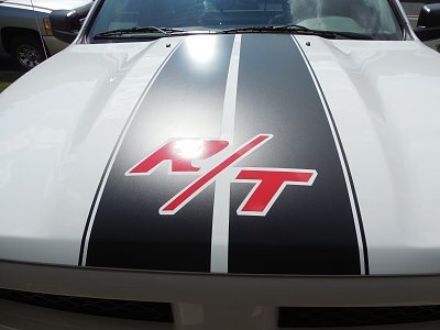DODGE CHALLENGER R/T decals sticker Motorkap strepen