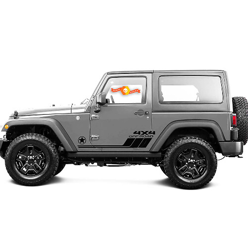 2 Nieuwe JEEP Decal Sticker Rocker Panel 4x4 off-road zijdeur graphics Wrangler Deur
