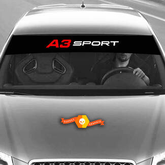 Vinylstickers Grafische stickers voorruit A3 Sport Audi sunstrip Racing 2022
