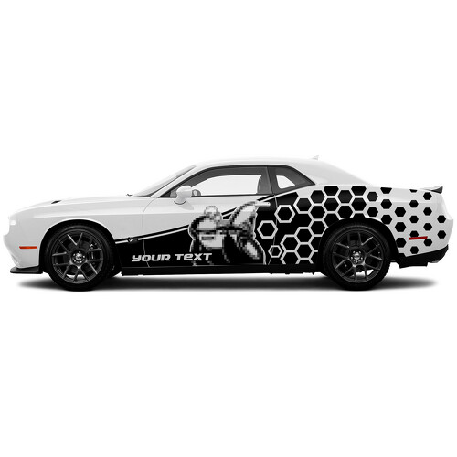 Scat Pack Honingraat Zijkant Vinyl Decal Sticker voor Dodge Challenger