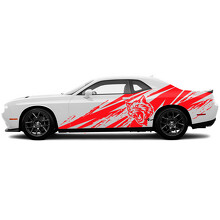 Wildcat verweerd stijl zij Vinyl Decal Sticker voor Dodge Challenger_2