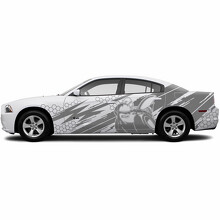 Honeycomb-stijl Super Bee zij-vinylsticker voor Dodge Challenger_2