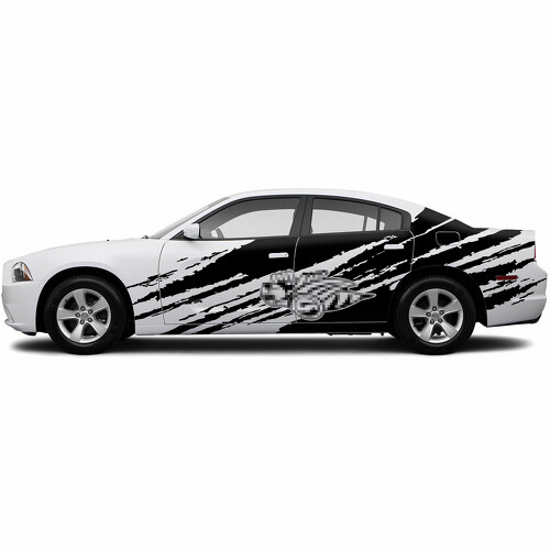 Super Bee Destroyed Style Zij Vinyl Decal Sticker voor Dodge Charger