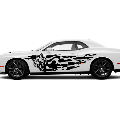 Wildcat Modder Splash Zijvinyl Decal Sticker voor Dodge Charger