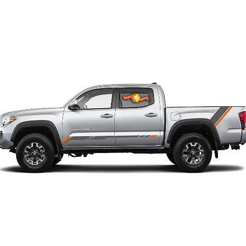 2 Kleuren Strepen voor Tacoma Zij- en Bed Vinyl Stickers Decal passend bij Toyota Tacoma Toyota Truck

