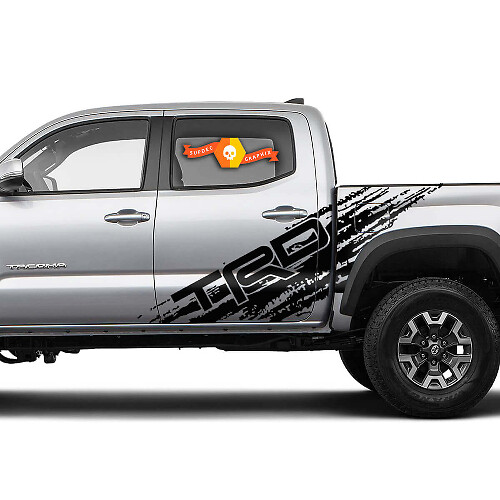 2 Tacoma Zijbeddeuren TRD Splatter Vinyl Stickers Decal Kits voor Toyota Tacoma
