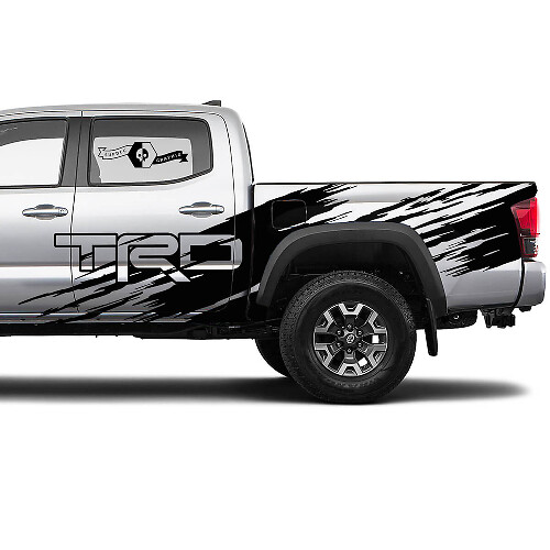 2 Tacoma Grote Zijbeddeuren TRD Spat Vinyl Stickers Decal Set voor Toyota Tacoma

