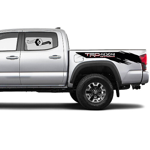 2 Tacoma 2 Kleuren Zijbed Splatter TRD 4x4 Off-Road Vinyl Stickers Decal Kit voor Toyota Tacoma
