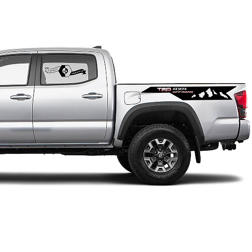2 Tacoma 2 Kleuren Zijbed Bergen TRD 4x4 Off-Road Vinyl Stickers Decal Set voor Toyota Tacoma

