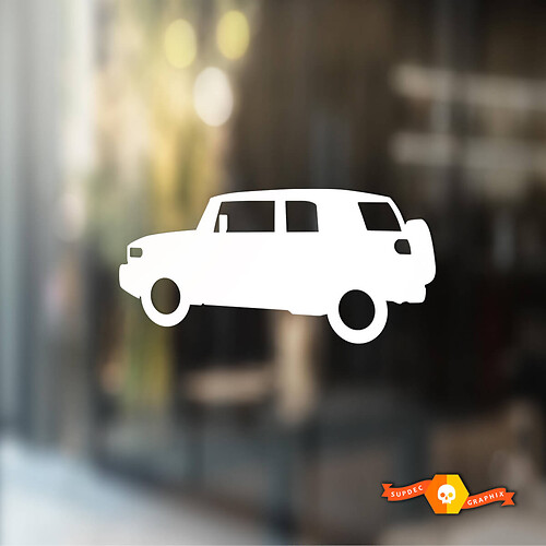FJ Cruiser Silhouet Voorruit Vinyl Decal Sticker voor Toyota FJ Cruiser