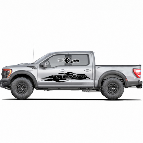 Aangepaste Tekst Zijdeur Spatlap Grafische Stripe Decal Stickers voor Musclecar vrachtwagen power truck 2022