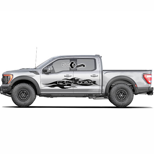 Ford F-150 Raptor 2022 Zijdeuren Splash graphics zijstreep sticker decals
