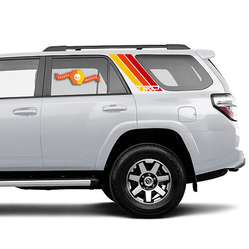 Set van Drie Kleuren Old School 4Runner TRD Strepen Zijkant Vinyl Stickers voor Toyota 4Runner - Drie Exterieurkleuren

