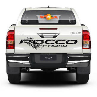 Toyota Hilux 2016 - 2021 Rocco off-road achter vernietigde stickers stickers Trd kofferbak achterklep
