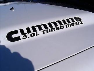 2 5.9 Cummins Turbo Diesel Motorkap stickers sticker Dodge Ram