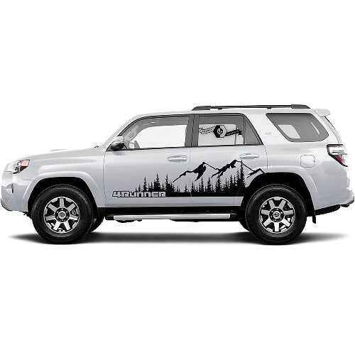 2x 4Runner zijdeuren vinyl bergen bos decals WRAP stickers 2 voor Toyota 4Runner TRD