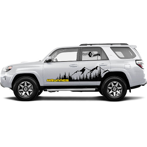 Zijvinylsticker met berglandschap voor Toyota 4Runner