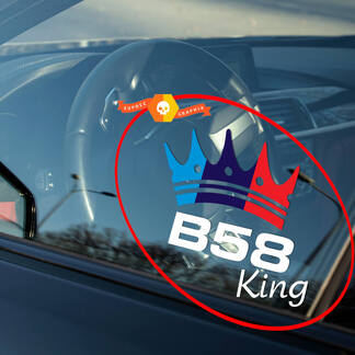 BMW B58 KING sticker voor raam interieur exterieur passend op 340 440 240 140 540 X3 X4 X5 X6
