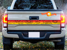 Streep sticker sticker met topografische kaart Vintage kleuren voor TRD off-road Toyota Tacoma FJ Cruiser 4Runner Tundra
 4