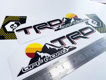 Kleine TRD Toyota Off Road Vintage Sunset Style Off Road Side Vinyl Stickers Sticker 8 