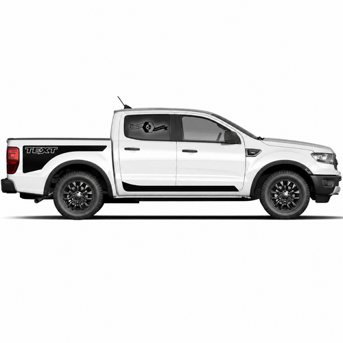 Aangepaste Tekst Zijkant Bed En Rocker Paneel Grafische Decal Sticker Set Van 2 voor Musclecar truck power truck 2020-2022