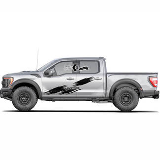 Paar Ford F150 Raptor 2020-2022 Distressed Doors logo zijsticker grafische sticker
