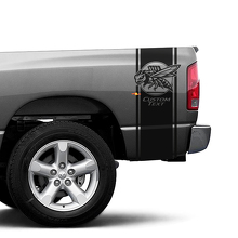 Aangepaste tekst Rumble Bee-logo vrachtwagenstickers voor Dodge RAM 2