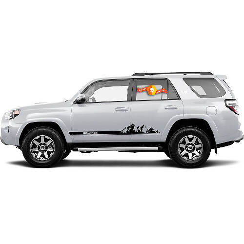2x Bergen 4Runner zijdeuren Berg Vinyl Stickers streep Stickers voor Toyota 4Runner 2010 - 2021 TRD
