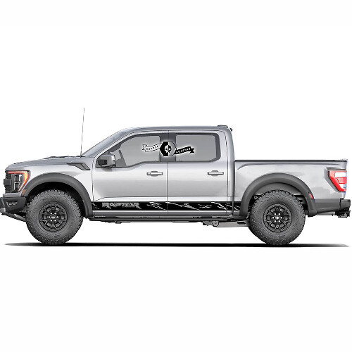 2x Ford F150 Raptor Zij Rocker Panel Vinyl Stickers Decal Vinyl Decals graphics rally sticker
