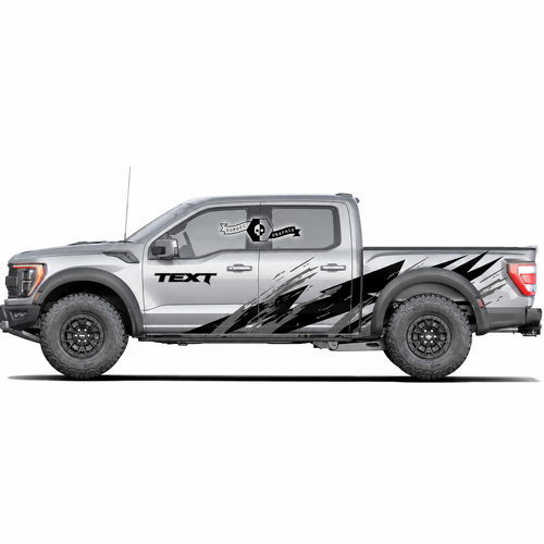 Aangepaste Tekst Splash Wrap Decal Sticker Set voor Musclecar truck power truck