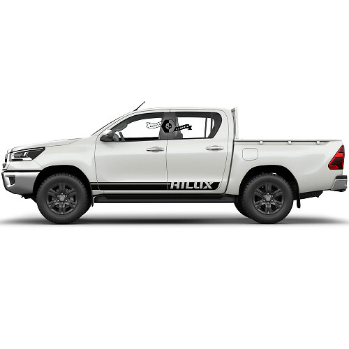 Paar Toyota Hilux Moderne Rally Deuren Streep Zijrockerpaneel Vinyl Stickers Decal Grafisch
