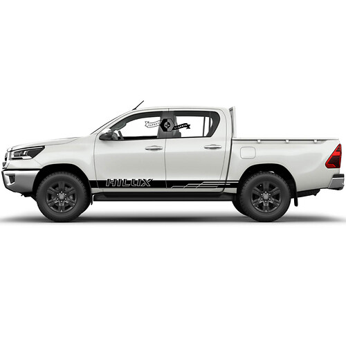 Paar Toyota Hilux Modern Rally Wings Stripe Side Rocker Panel Vinyl Stickers Decal Graphic
