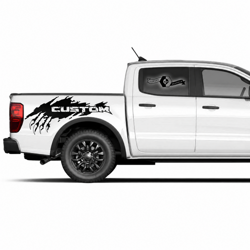 CUSTOM Claw Krassenpaneel Paar Bedside Vinyl Decal Sticker voor Ford F-150 2022