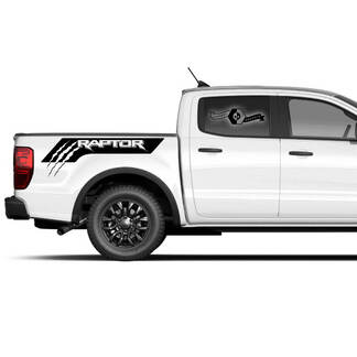 Paar nieuwe Ford F150 Raptor 2022 Scratch Claws logo Side Bed Graphics Decal sticker
