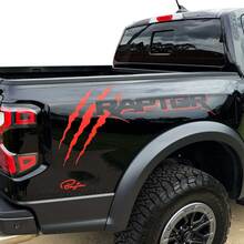 2x nieuwe Ford F150 Raptor 2022 2 kleuren zijbed grafische sticker sticker 4