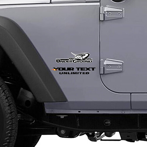 Custom Underground Stijl Zij Vinyl Decal Kit voor Jeep Wrangler Unlimited