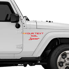 Sport 4.0 Stickers Decals Kit YJ TJ - Duurzame Vinyl voor Jeep Wrangler 3