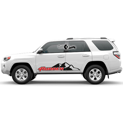 2x 4Runner 2023 Zijdeur Vinyl Bergstrepen Stickers voor Toyota 4Runner TRD

