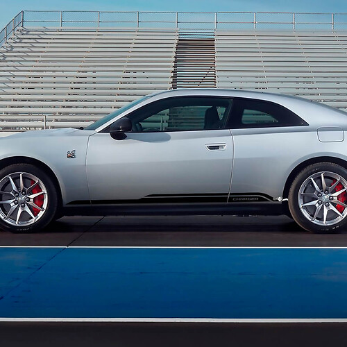 Zijrocker paneel stickers strepen voor Dodge Charger Electric
