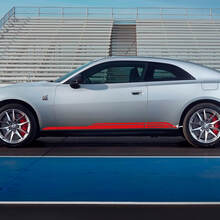 Merkgemerkte dubbele strepen vinylstrip voor dorpelpaneel voor Dodge Charger Electric_3