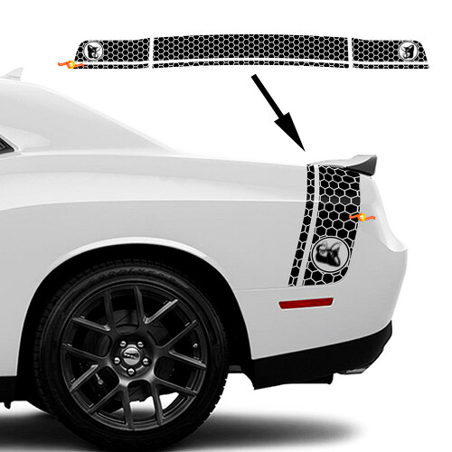 Super Bee honingraatstijl bedrukking vinylsticker voor kofferbakzijde Dodge Challenger